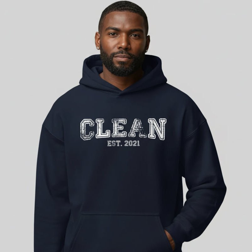 Clean Est. Hoodie w Personalized Recovery Year Recovery Hoodie product photo (view 10)