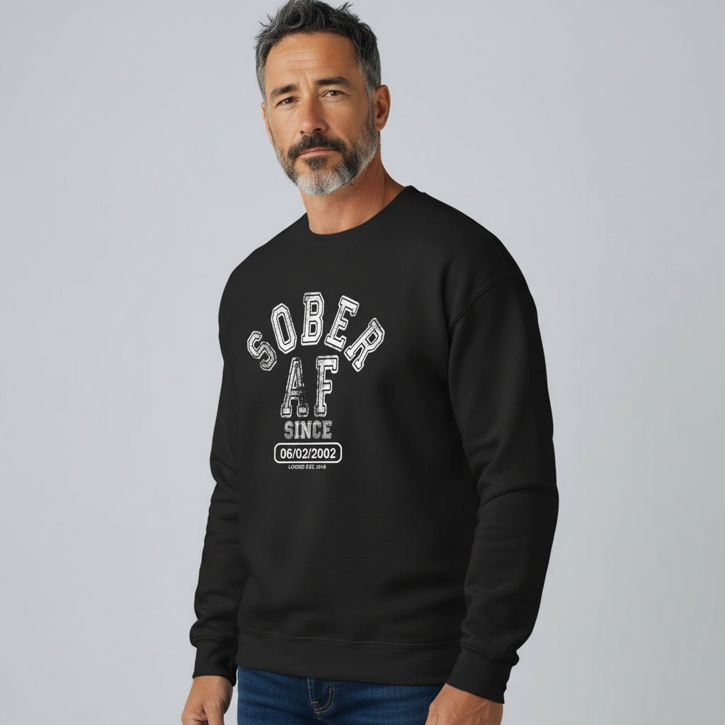 Sobriety Recovery Hoodie fit detail (view 9)