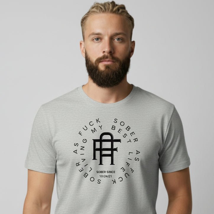 Living My Best Life Sober T Shirt packaging detail (view 18)