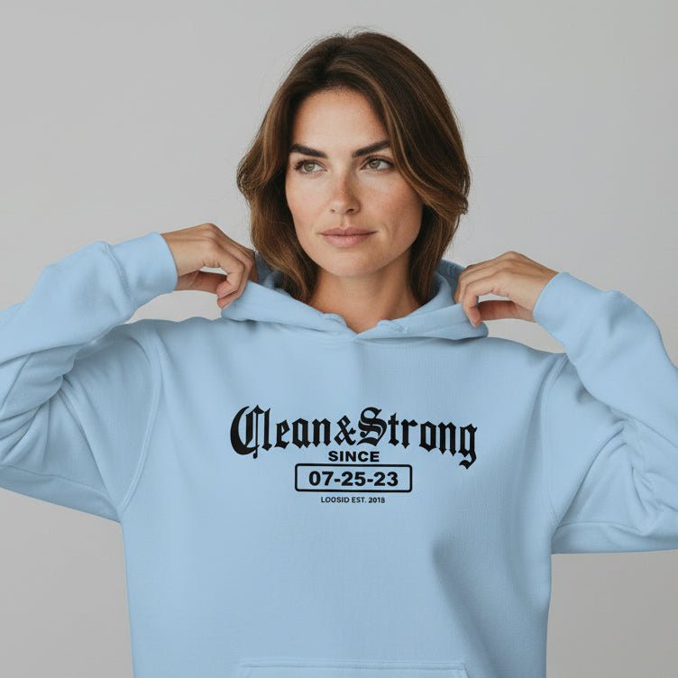Old School Clean & Strong Recovery Hoodie lifestyle view (view 25)