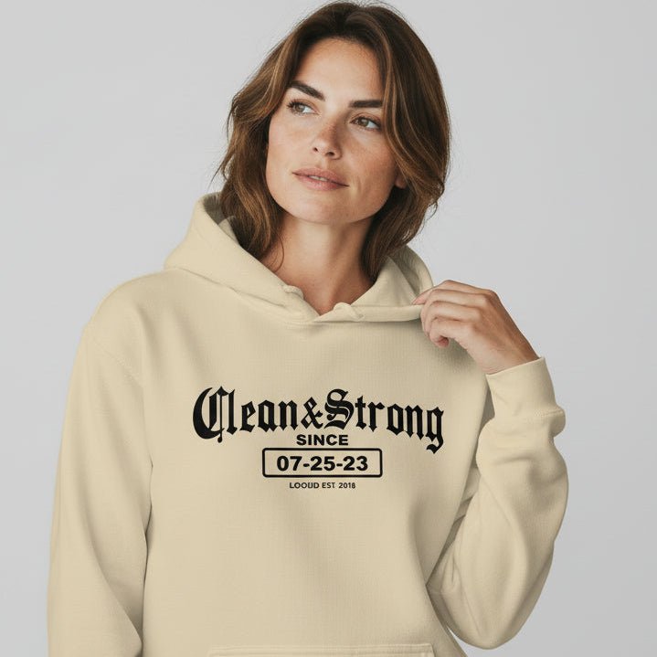 Old School Clean & Strong Recovery Hoodie back view (view 27)