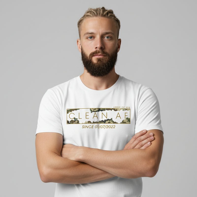 Since Date Men's Sobriety Sober T Shirt fit detail (view 9)