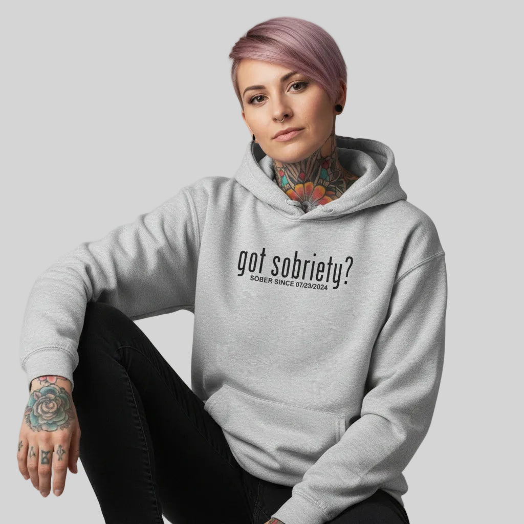 Got Sobriety Recovery Hoodie lifestyle view (view 45)
