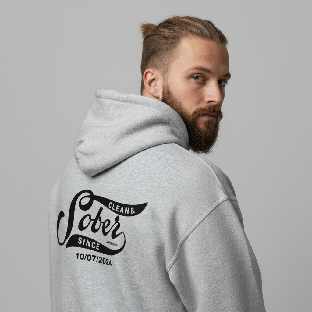 Sober Since Recovery Hoodie side view (view 26)