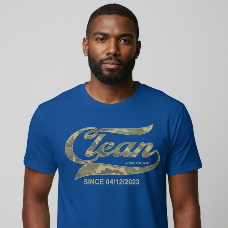 Recovery Date Men's Sobriety Sober T Shirt flat lay styled image (view 23)