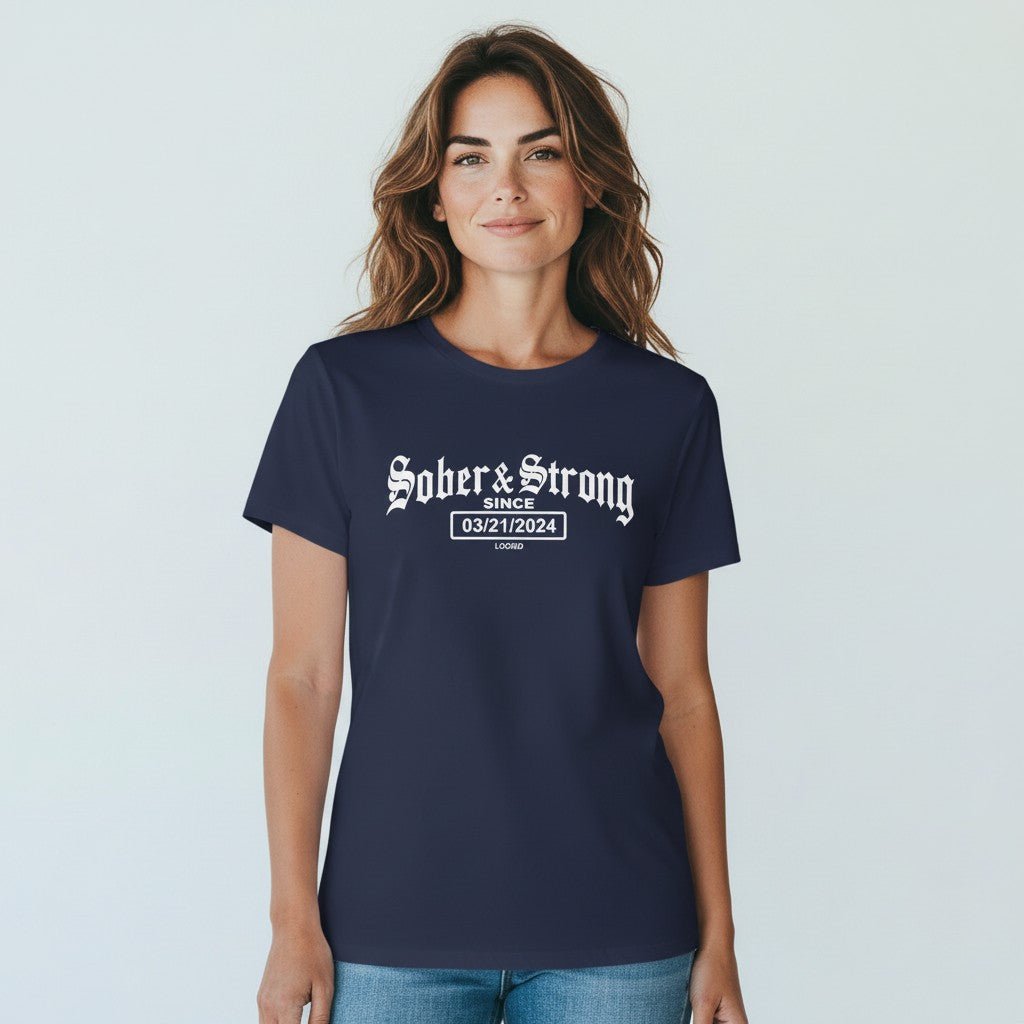 Old School Sober & Strong Sober T Shirt product photo (view 10)