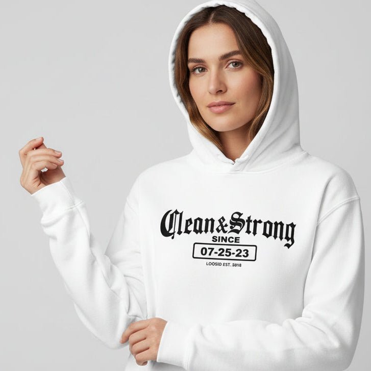 Old School Clean & Strong Recovery Hoodie featuring the design (view 31)