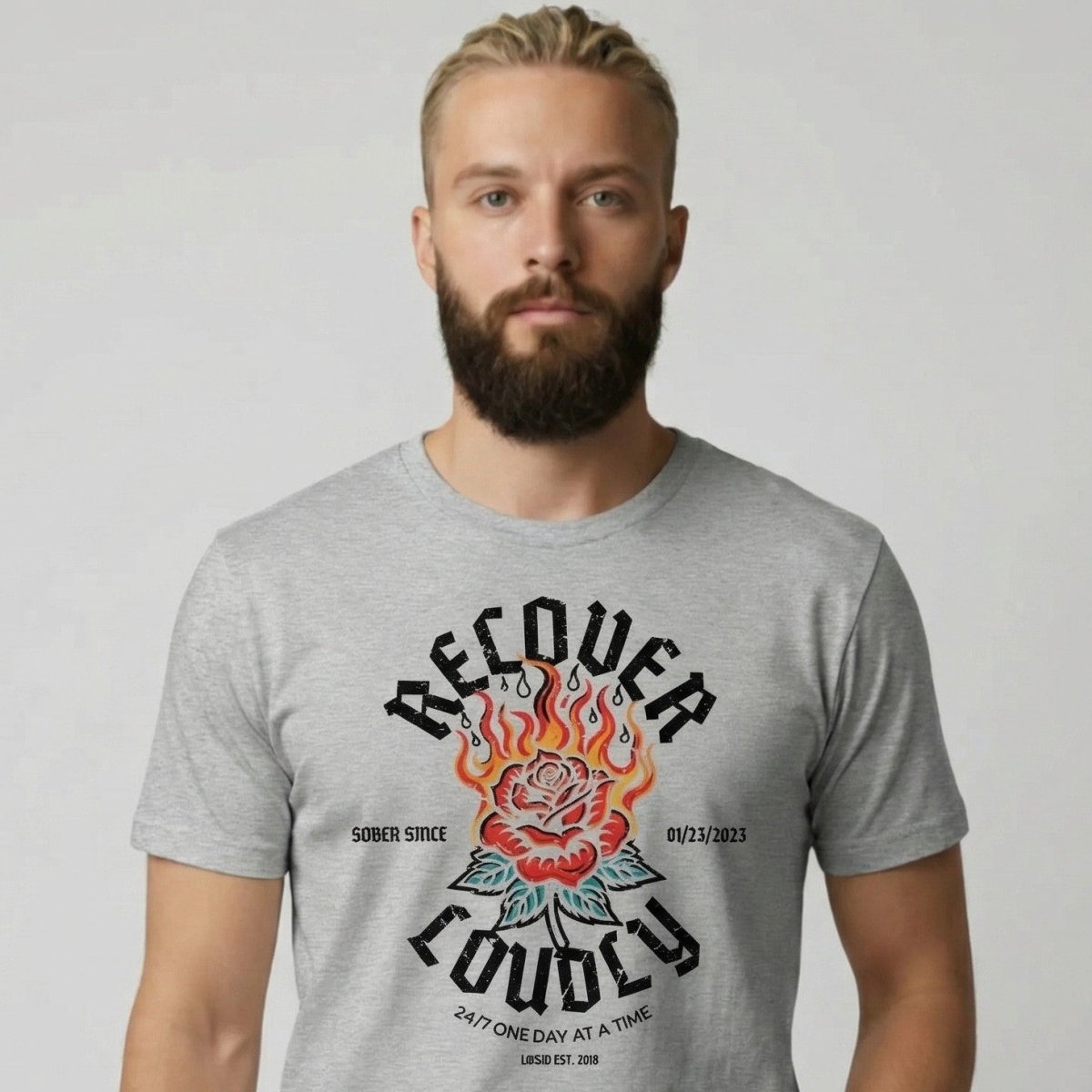 Recover Loudly Sober T Shirt product photo (view 20)
