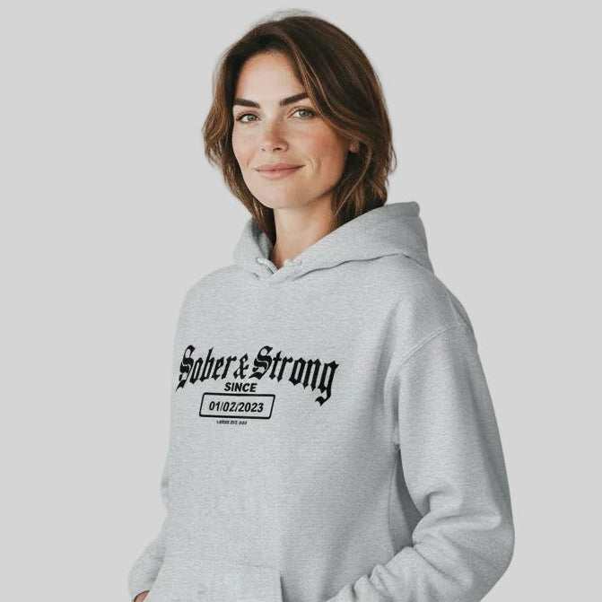 Old School Sober Recovery Hoodie featuring the design (view 31)
