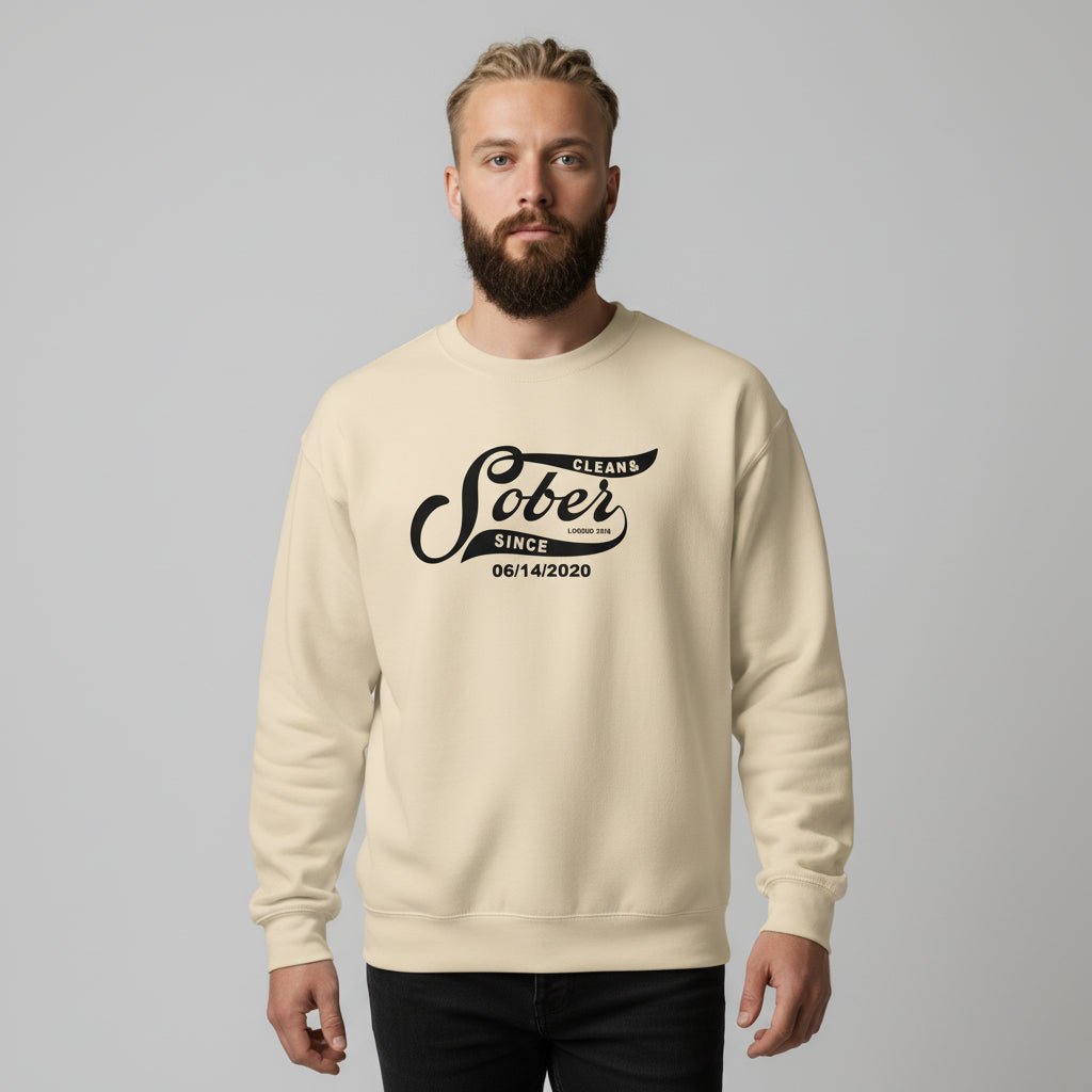 Sober Since Recovery Hoodie flat lay styled image (view 33)