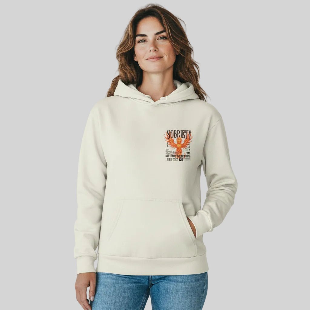 Sober Hoodie Limited Edition Recovery Hoodie lifestyle view (view 5)
