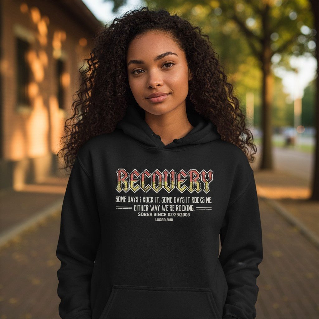 Loosid Recovery Rock Recovery Hoodie featuring the design