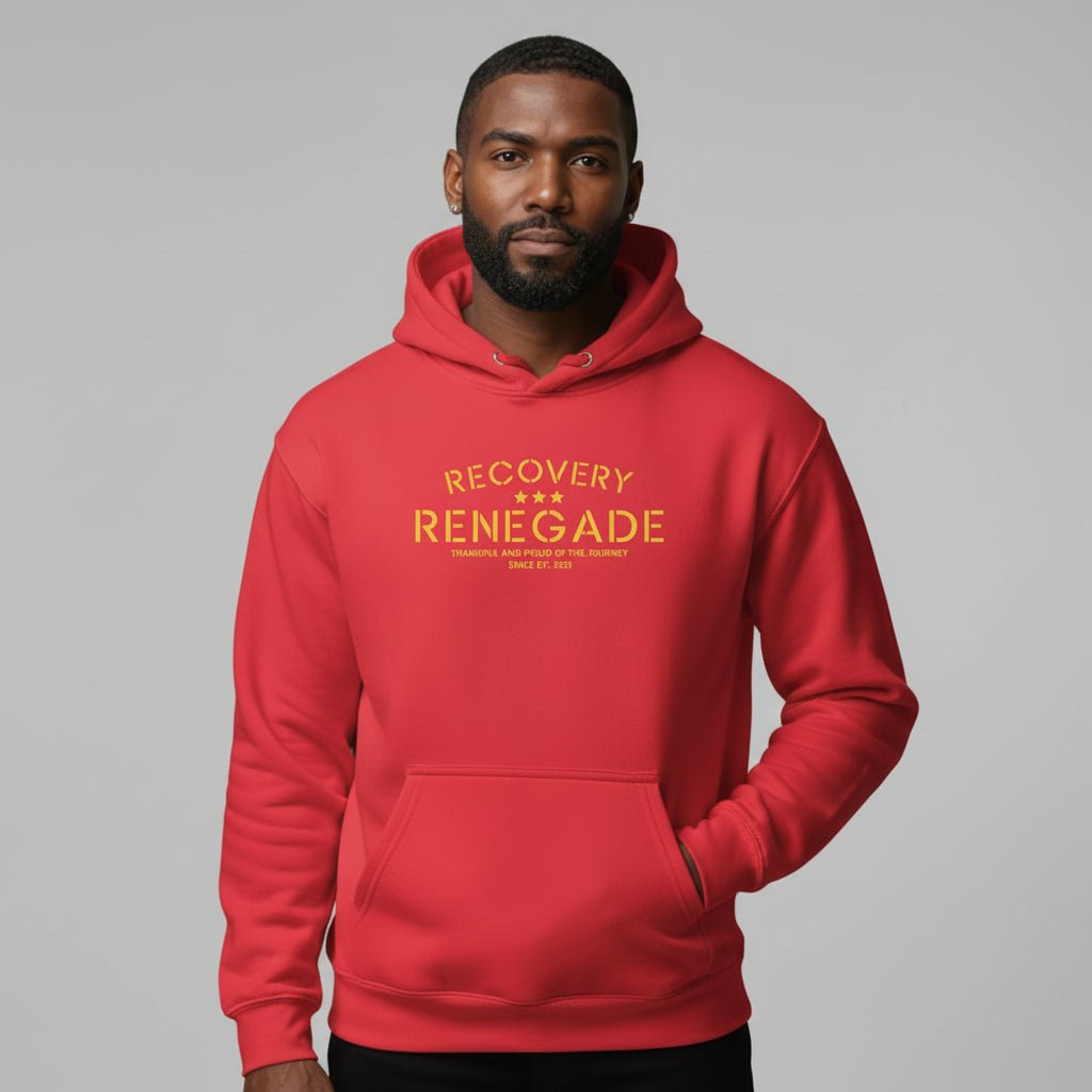 Thankful Recovery Renegade Recovery Hoodie flat lay styled image (view 13)