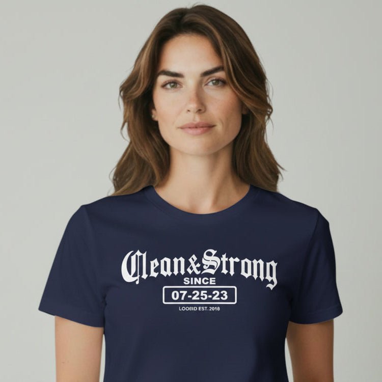 Clean & Strong Sober Sober T Shirt fit detail (view 9)