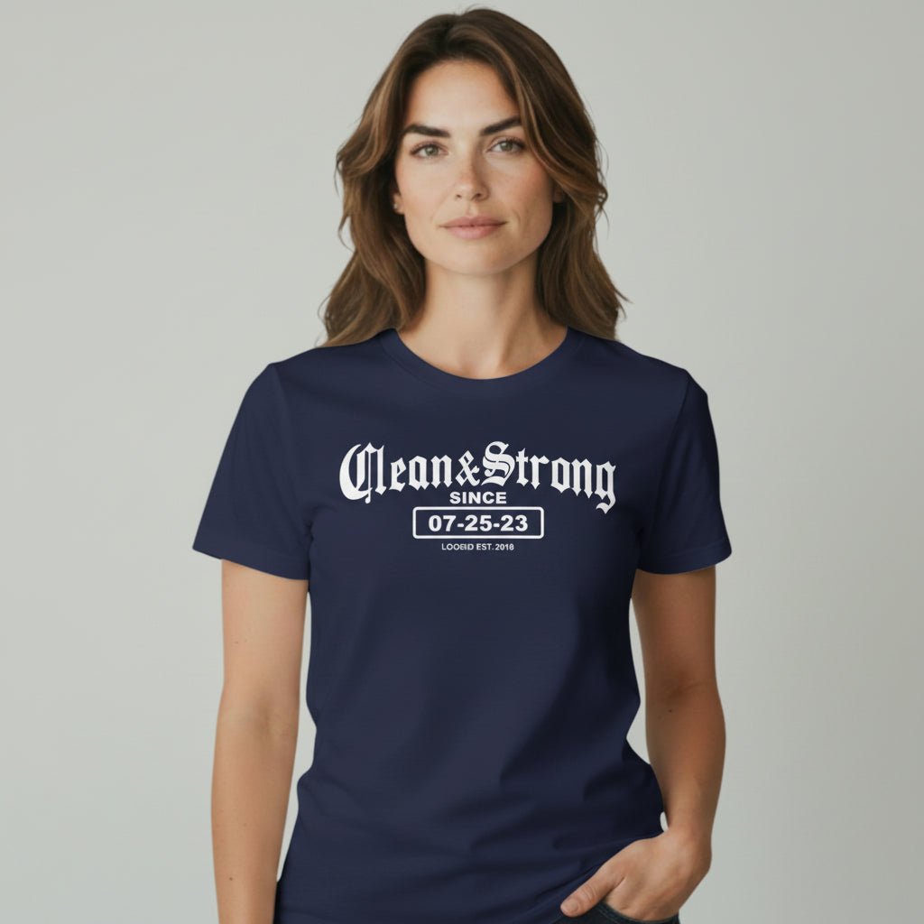 Clean & Strong Sober Sober T Shirt product photo (view 10)