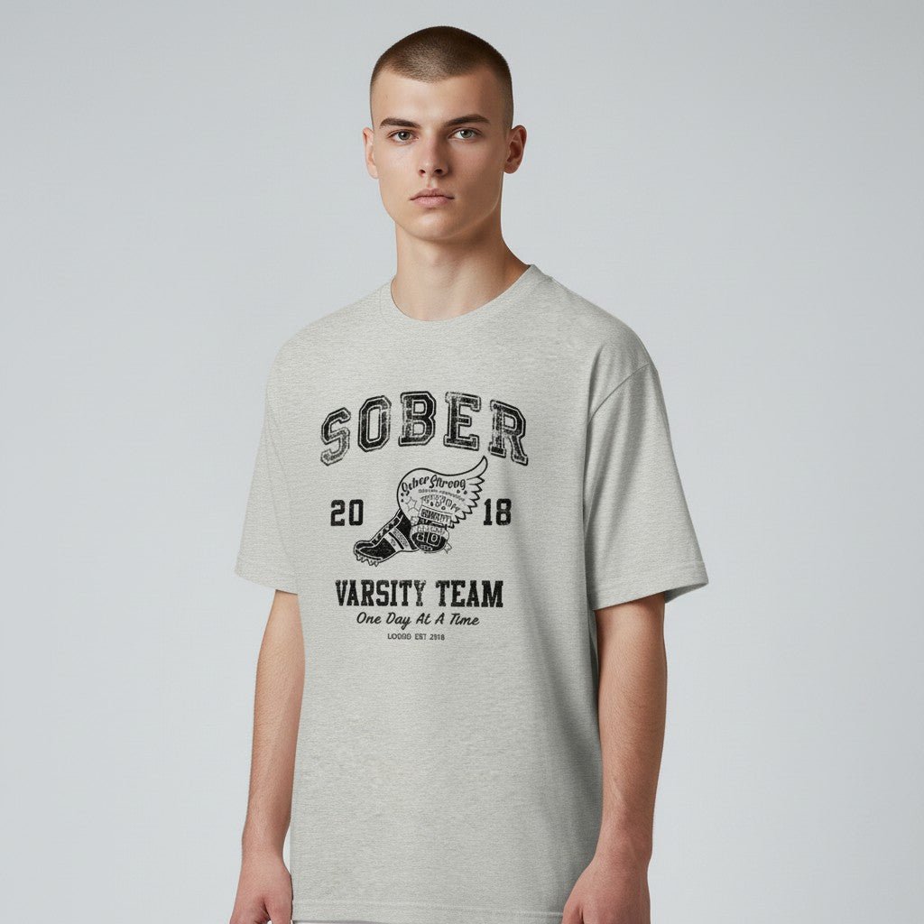 Sober Varsity Men's Sober Sober T Shirt back view (view 17)
