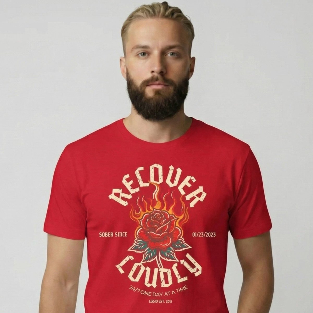 Recover Loudly Sober T Shirt close-up view (view 12)