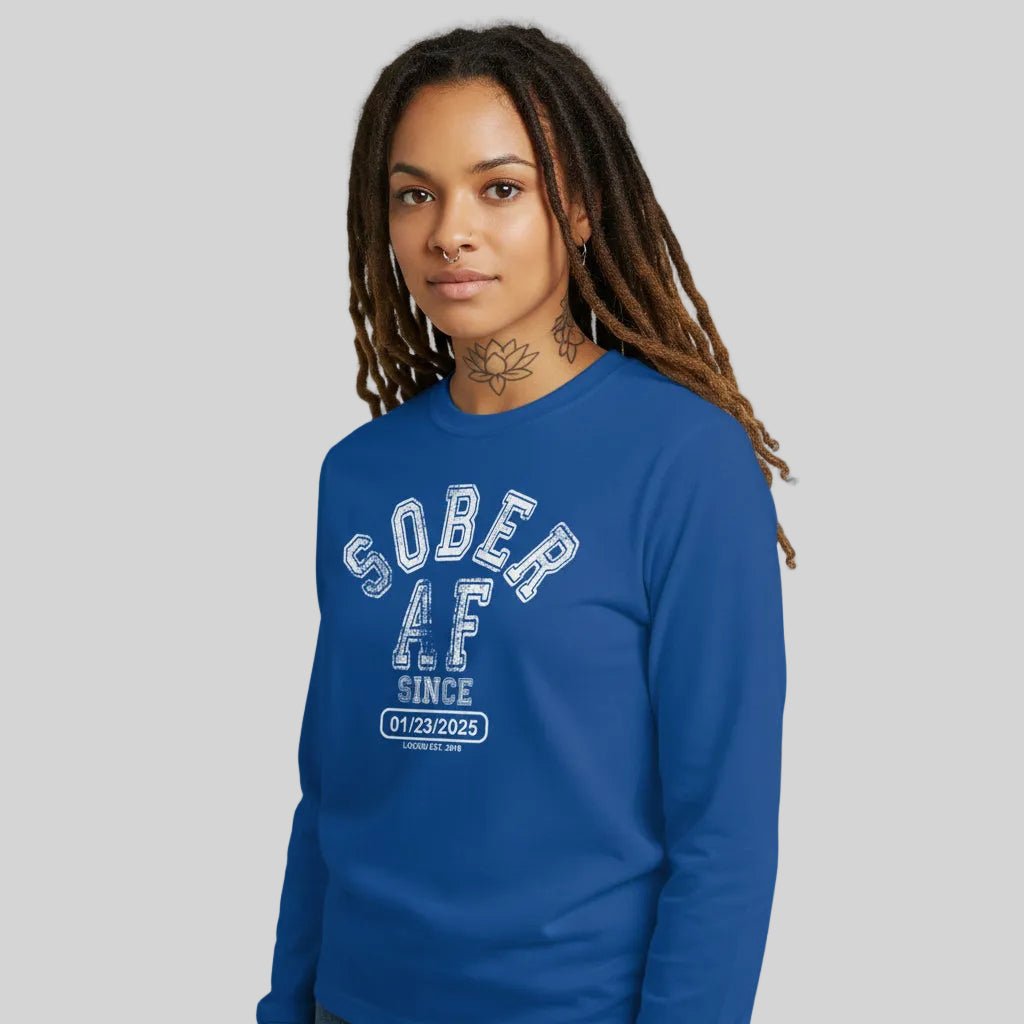 Sober AF Long Sleeve Sober T Shirt featuring the design (view 21)