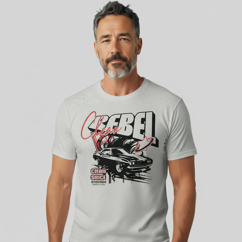 Clean Rebel Sober T Shirt lifestyle view (view 15)
