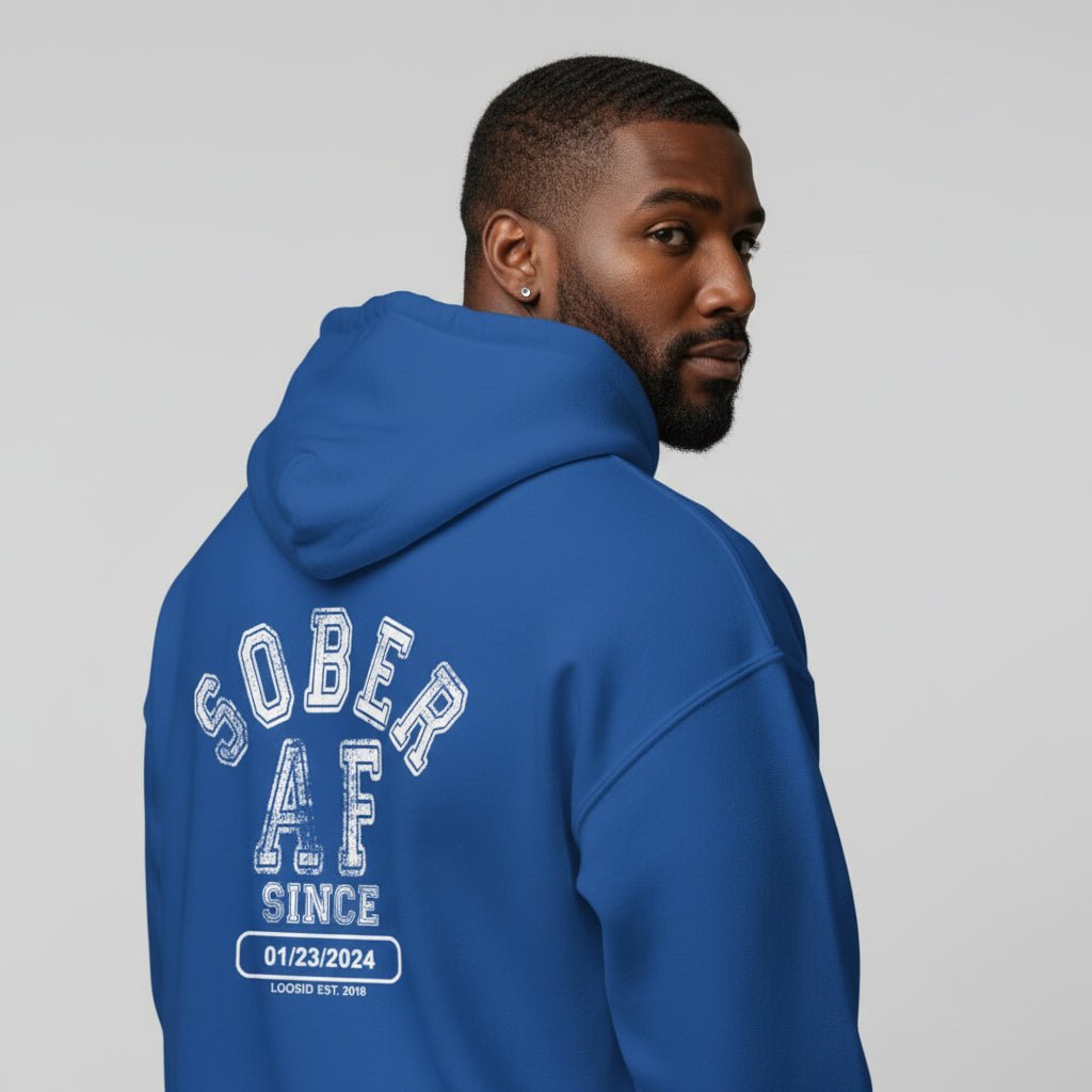 Sober AF Since Zip Recovery Hoodie packaging detail (view 18)