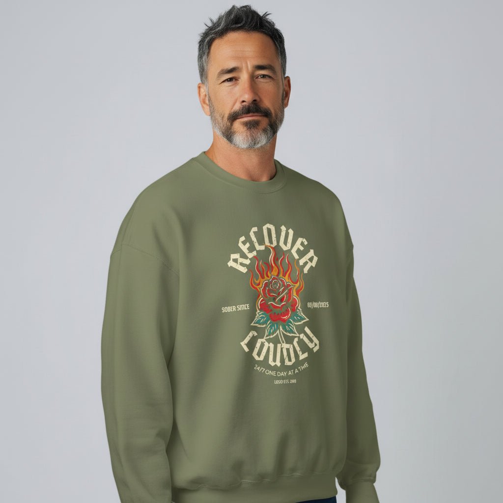 Sobriety Recovery Hoodie back view (view 17)