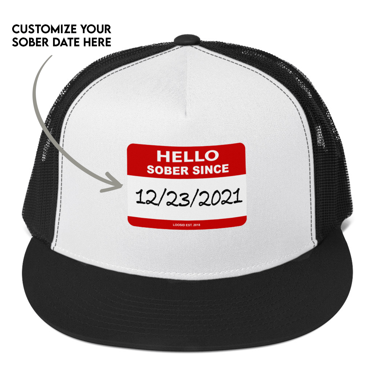 Hello Sober Since Sober Hat fit detail (view 9)