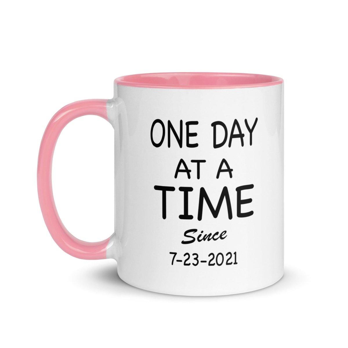 One Day At A Time Sober Coffee Mug featuring the design (view 11)