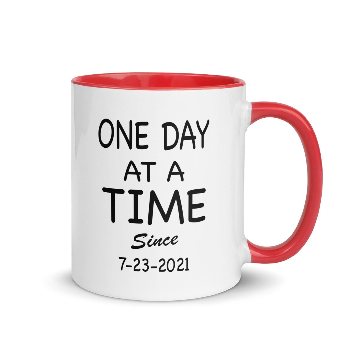 Loosid One Day At A Time Sober Coffee Mug featuring the design