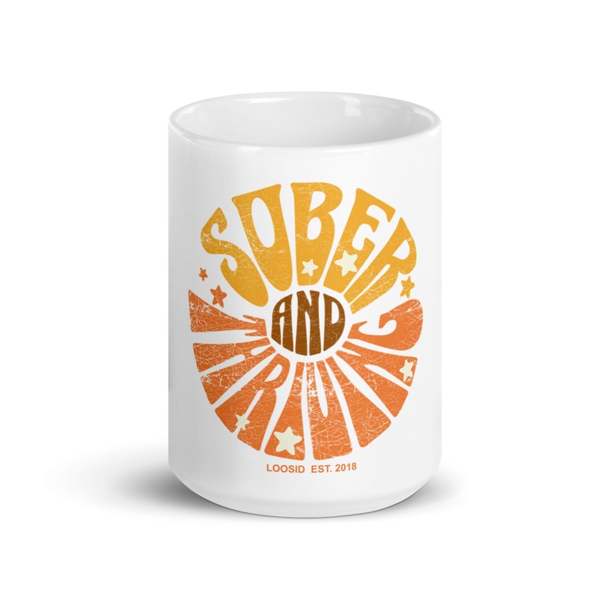 Sober and Thriving Sober Coffee Mug lifestyle view (view 5)