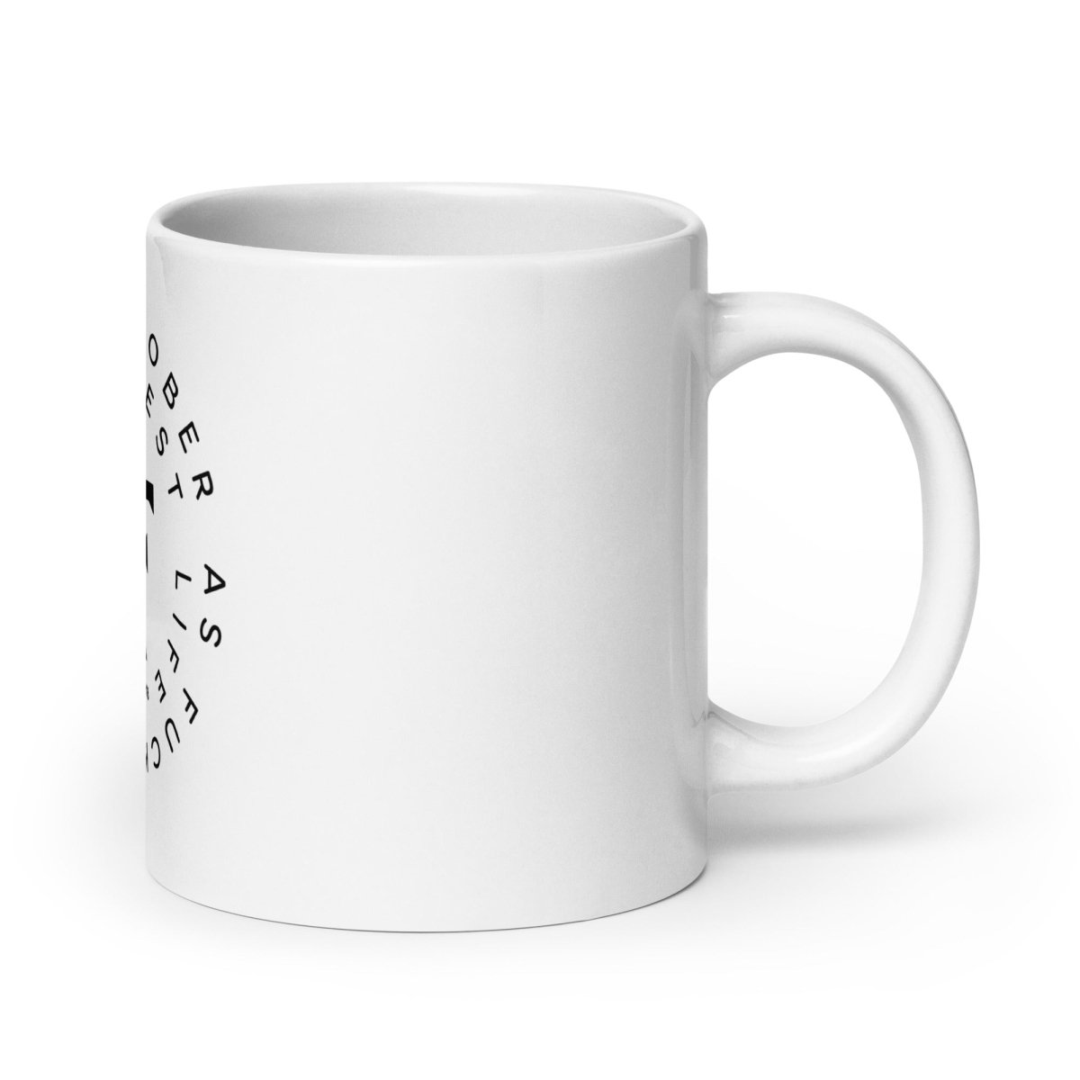 Sober AF Sober Sober Coffee Mug flat lay styled image (view 3)