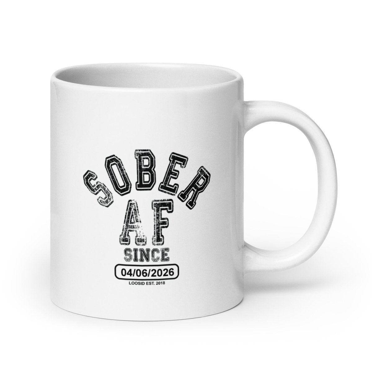 Sober AF White Sober Coffee Mug graphic detail (view 14)