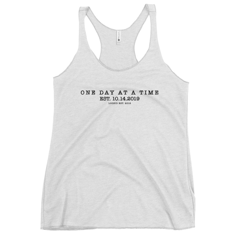 One Day At a Time Sober Tank Top flat lay styled image (view 23)