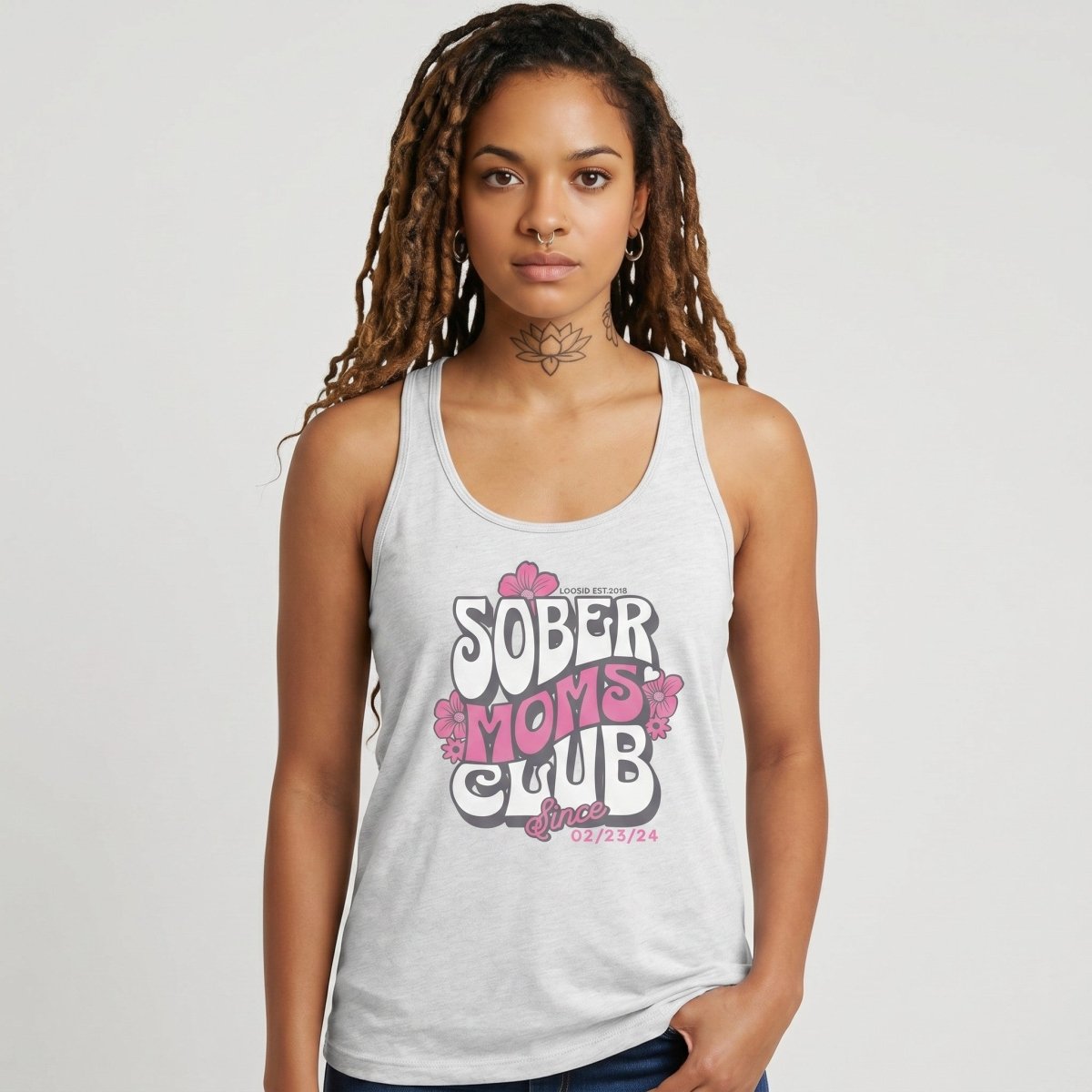 Sober Moms Sober Tank Top fit detail (view 19)