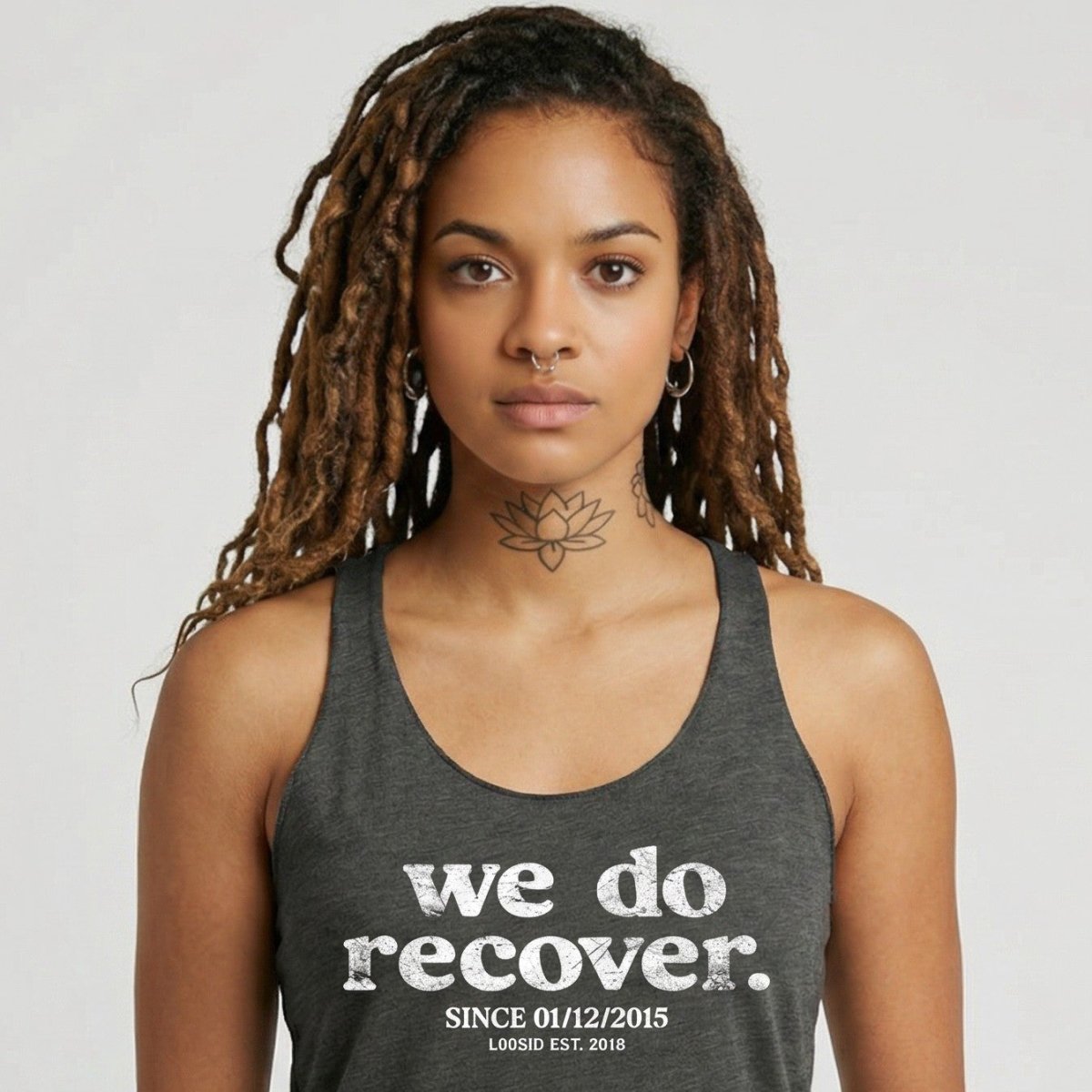 We Do Recover Sober Tank Top packaging detail (view 18)