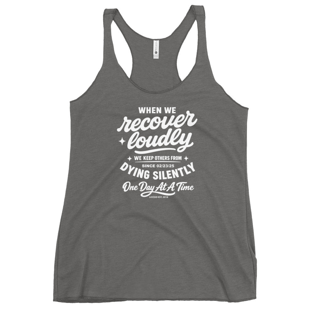 When We Recover Loudly Sober Tank Top back view (view 17)
