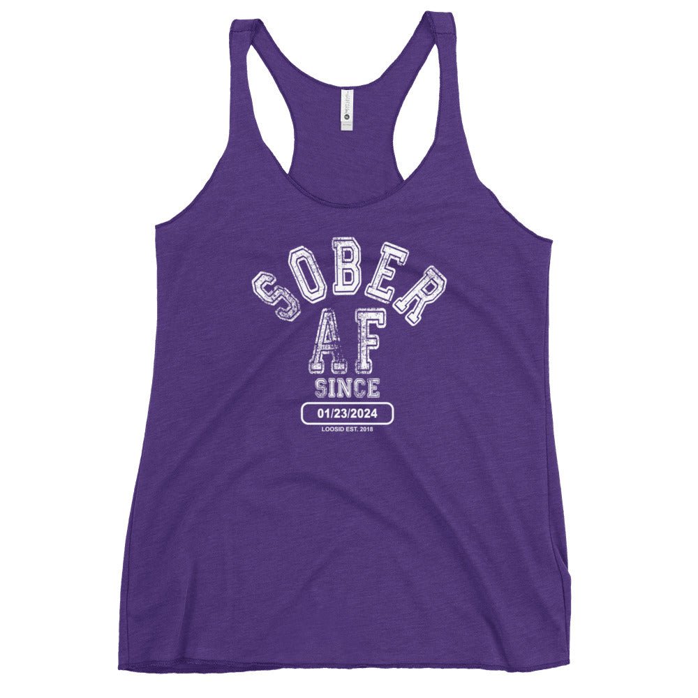 Sober AF Since Sober Tank Top packaging detail (view 8)