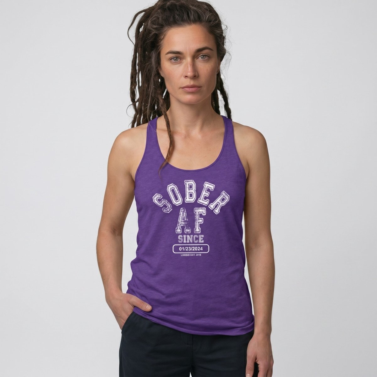 Sober AF Since Sober Tank Top product photo (view 10)