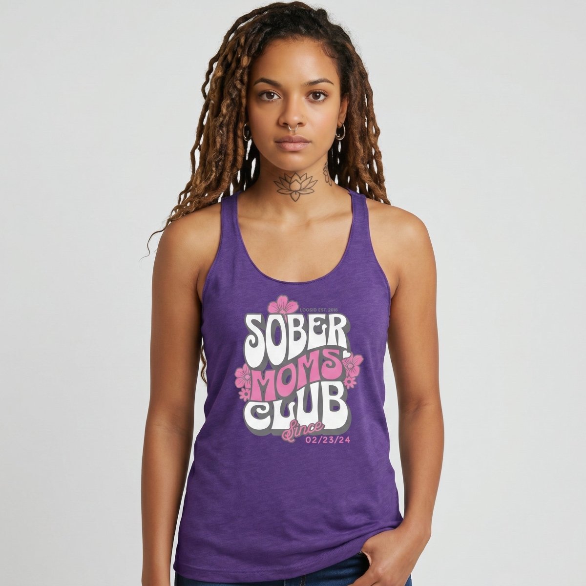 Sober Moms Sober Tank Top back view (view 7)