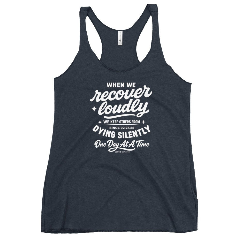 When We Recover Loudly Sober Tank Top lifestyle view (view 5)