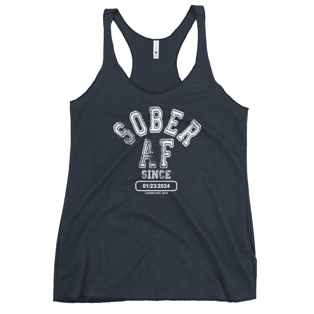 Sober AF Since Sober Tank Top lifestyle view (view 5)