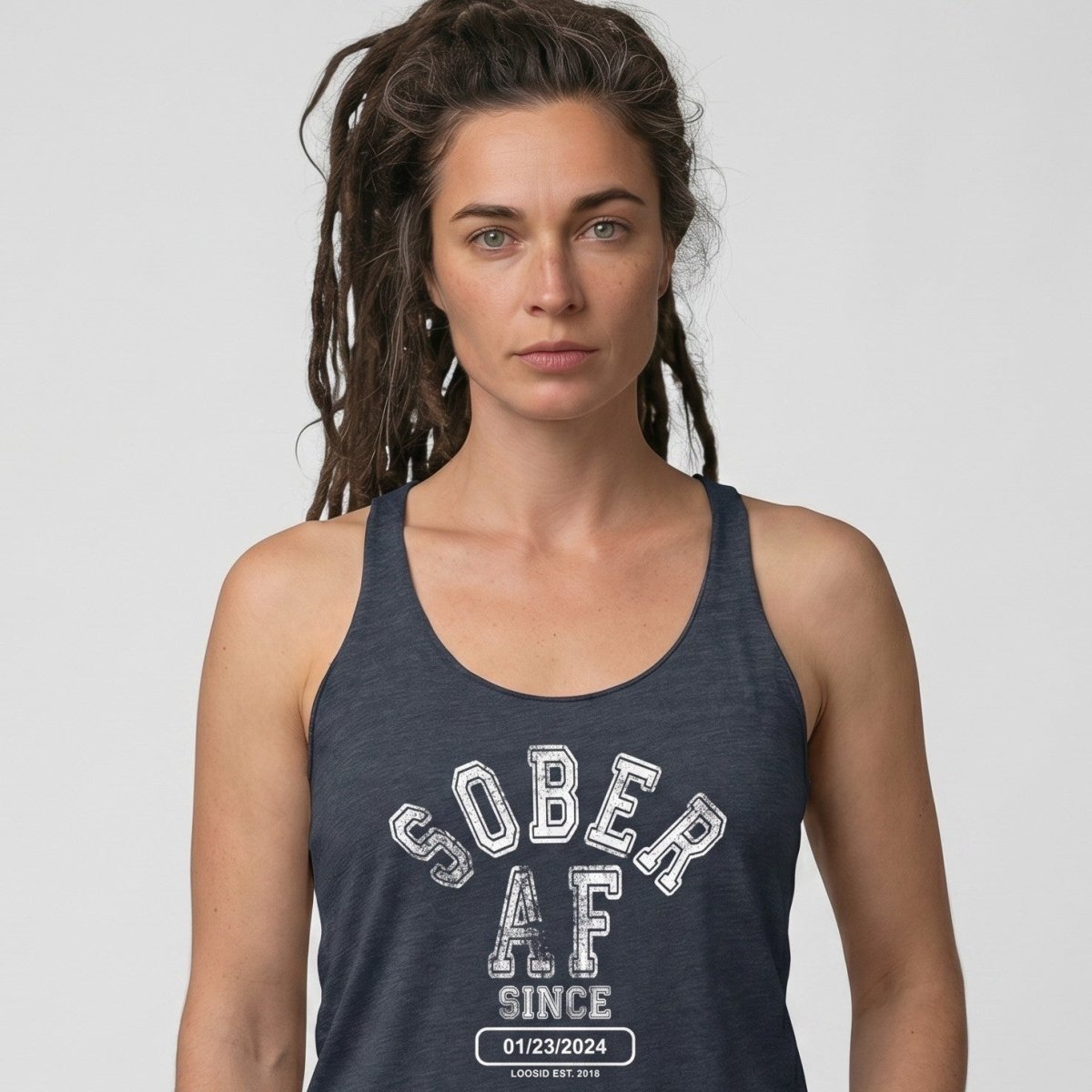 Sober AF Since Sober Tank Top side view (view 6)