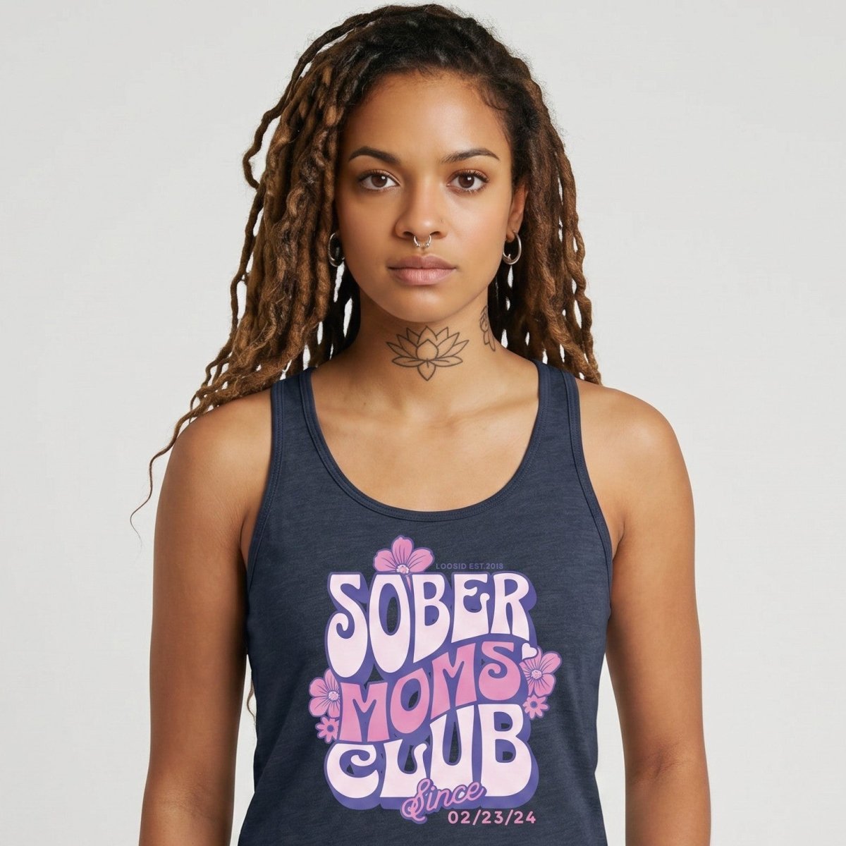 Sober Moms Sober Tank Top featuring the design (view 21)