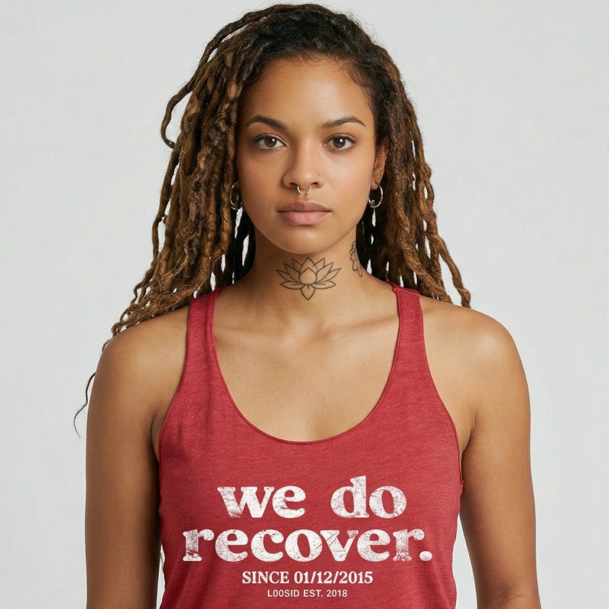 We Do Recover Sober Tank Top close-up view (view 12)