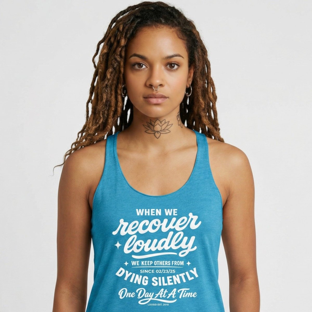 When We Recover Loudly Sober Tank Top featuring the design (view 21)