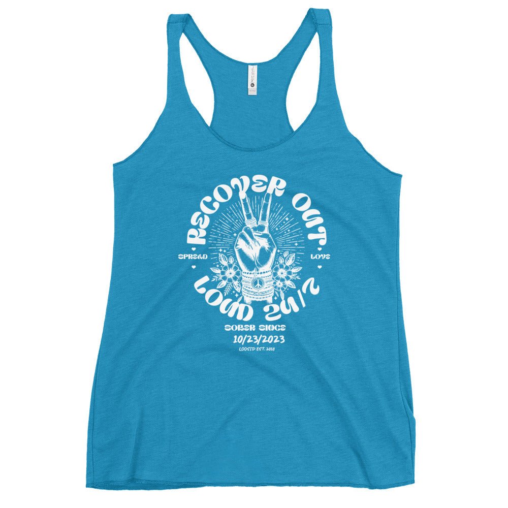 Recover Out Loud Sober Tank Top flat lay styled image (view 23)