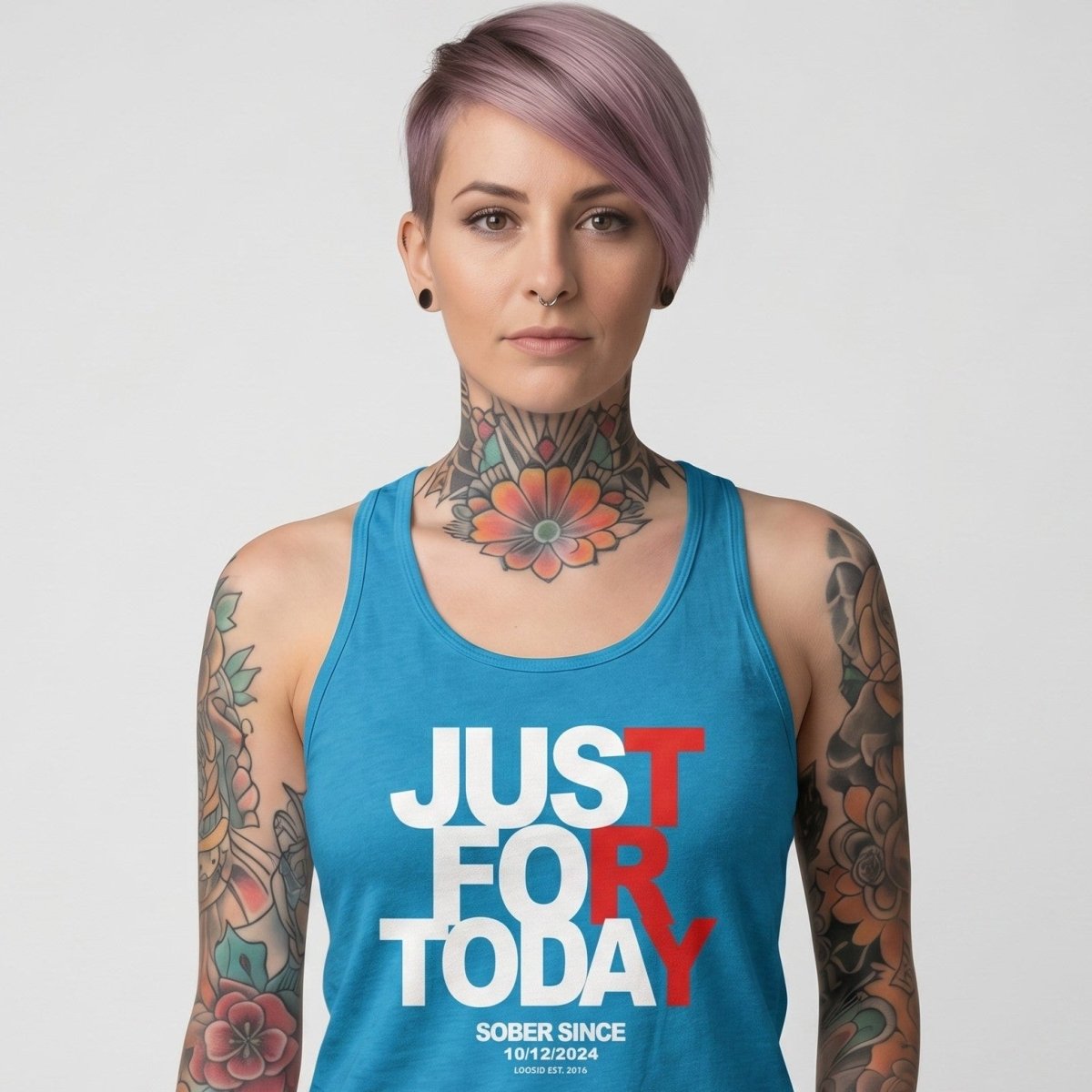 Just Try For Today Sober Tank Top packaging detail (view 18)