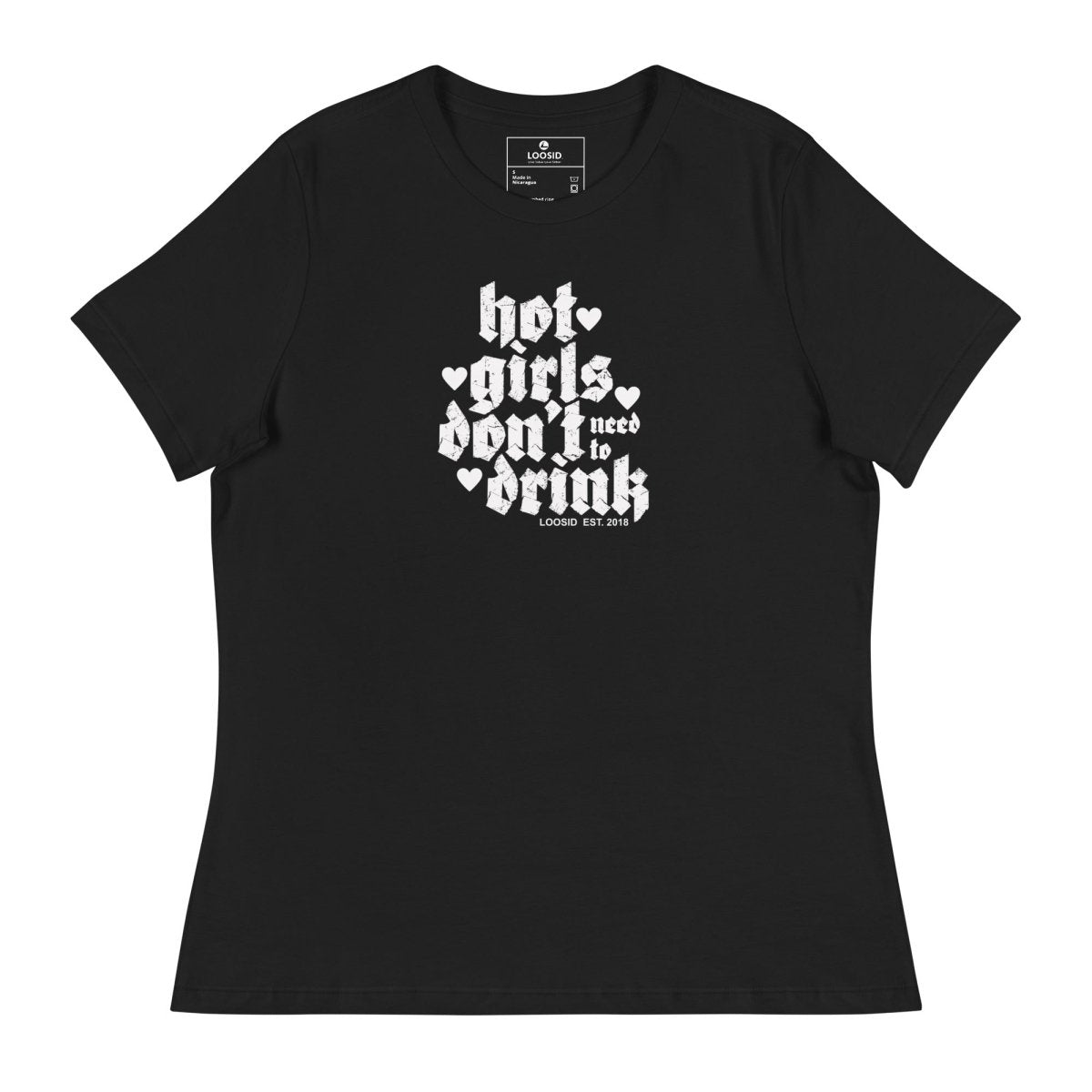 Hot Girls Don't Drink Sober T Shirt close-up view (view 2)