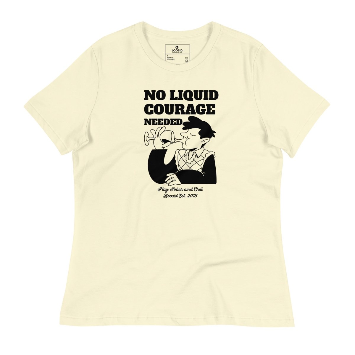 No Liquid Courage Sober Sober T Shirt packaging detail (view 8)