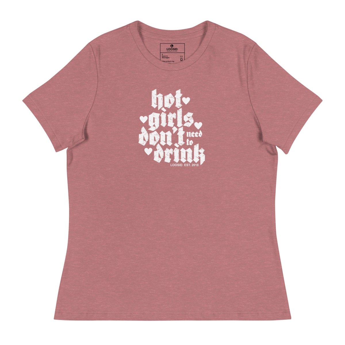 Hot Girls Don't Drink Sober T Shirt graphic detail (view 4)