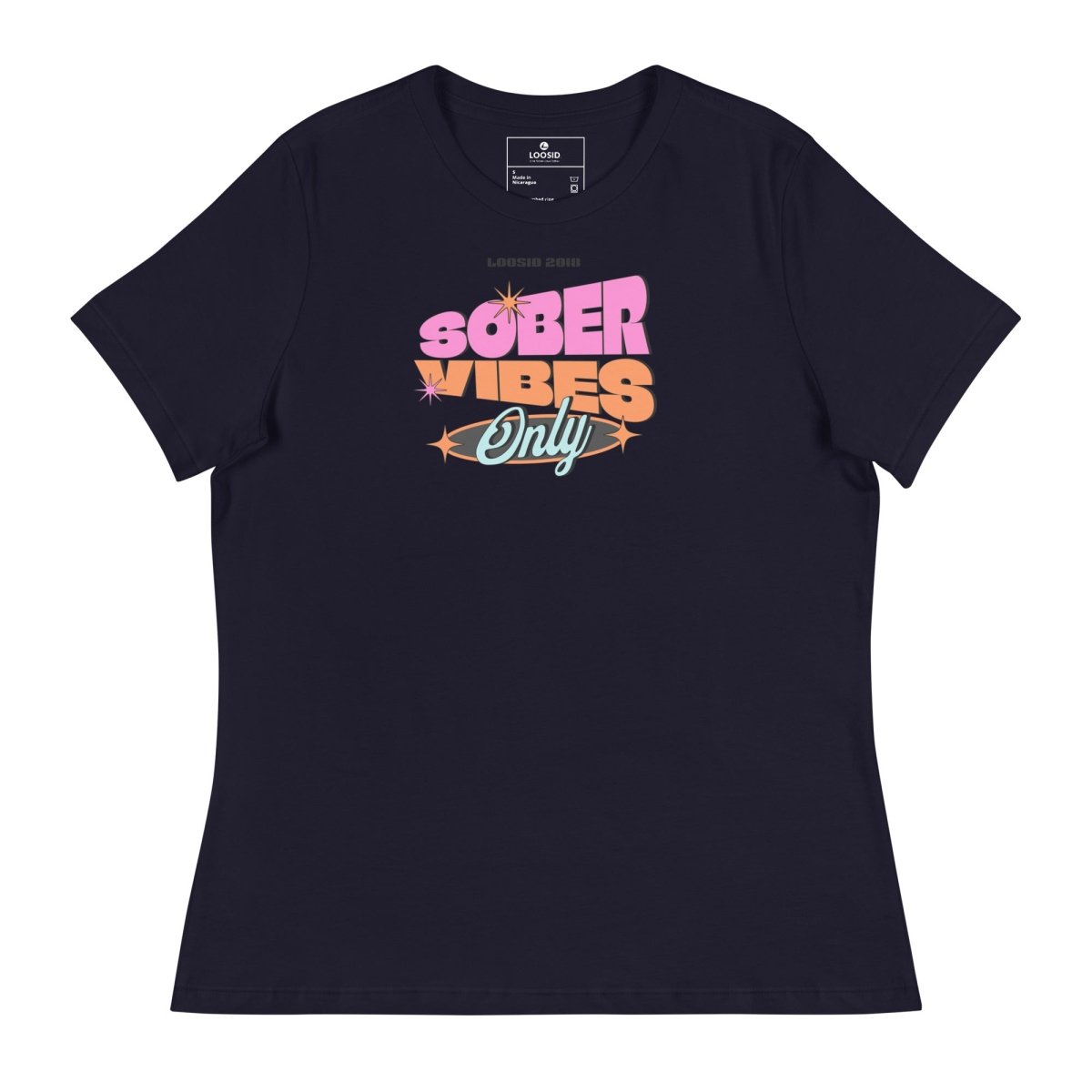 Sober Vibes Relaxed Sober Sober T Shirt flat lay styled image (view 3)